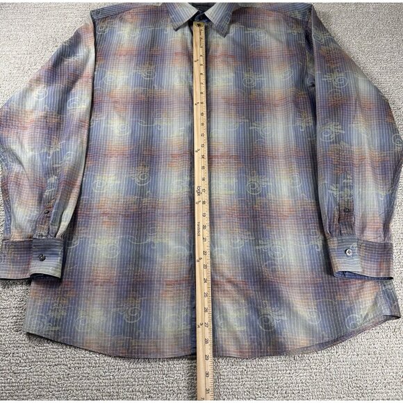 Johnston & Murphy Tailored Fit Button Up Shirt Multicolor Men’s Size XL - Picture 3 of 7
